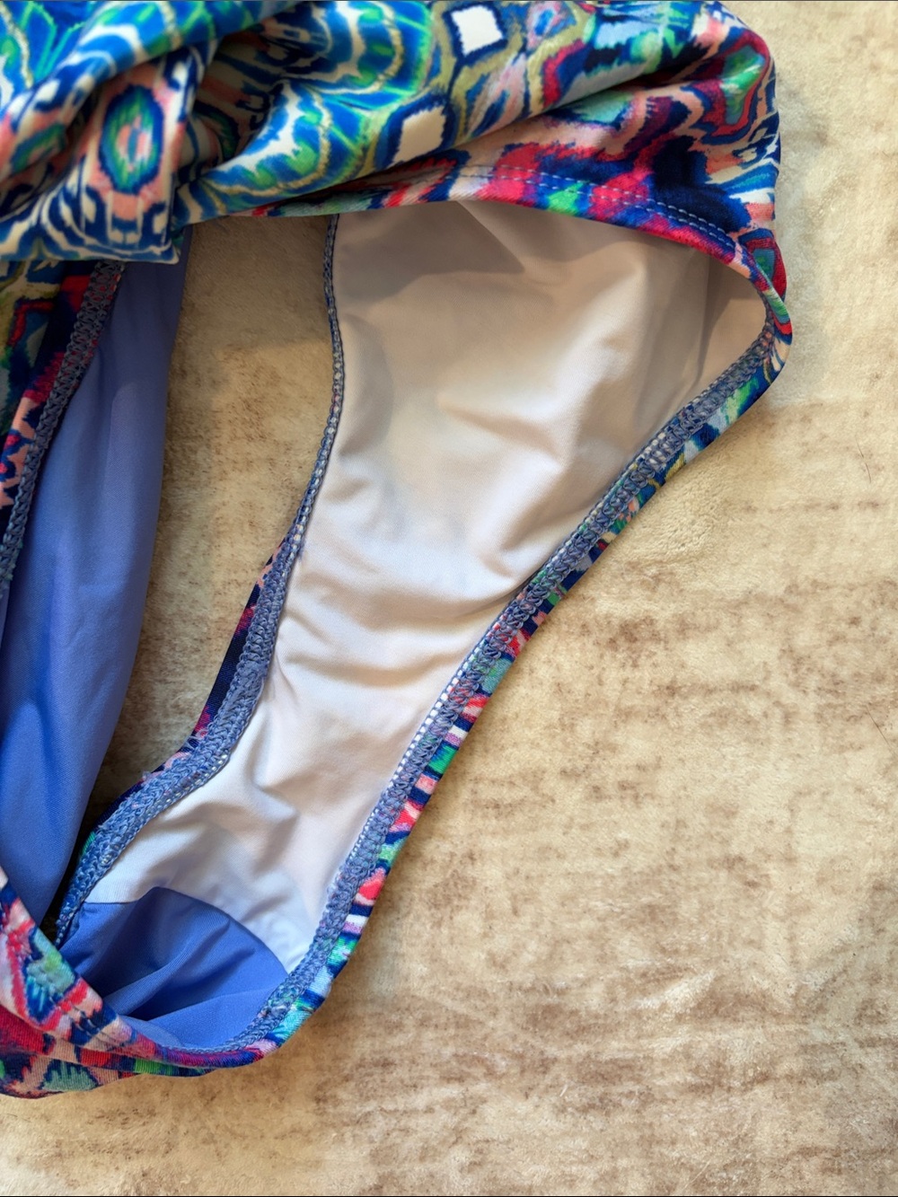 La Blanca one piece halter neck swimsuit pretty abstract print size 10 - Picture 6 of 8